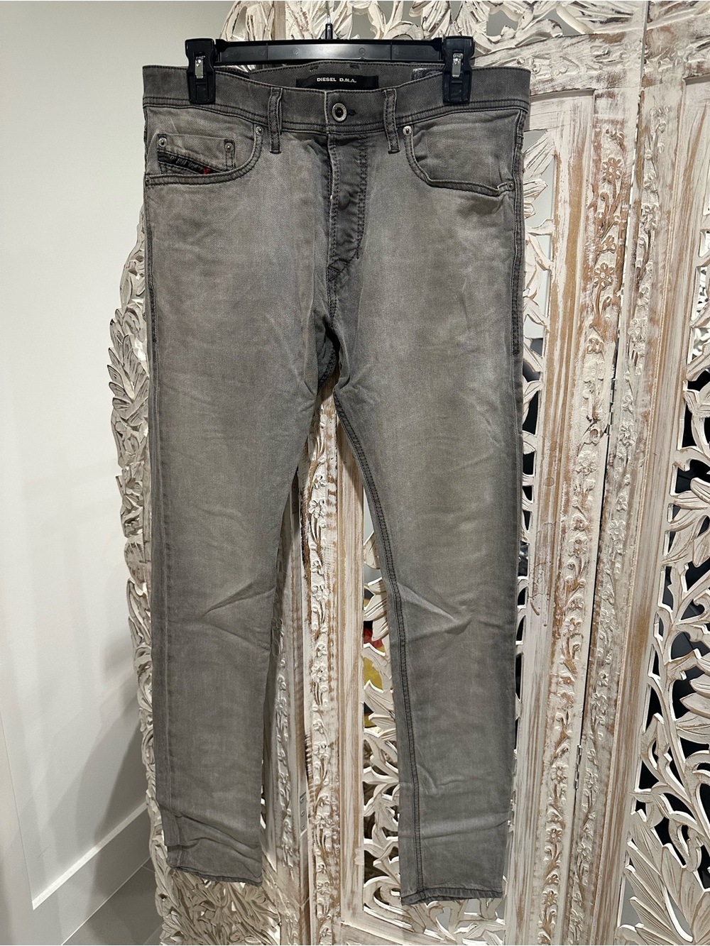 Diesel Men’s Skinny Jeans in Grey Wash